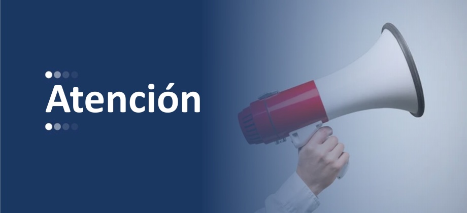 Banner general de alerta en el que aparece una mano sosteniendo un megafono