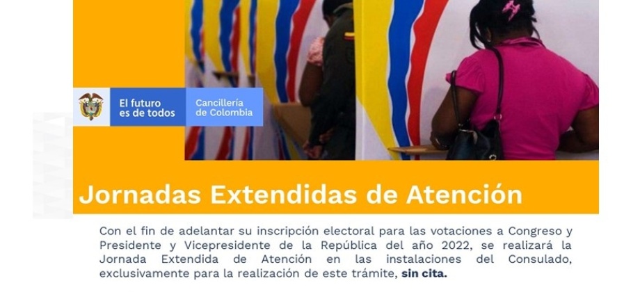 Jornada extendida para inscripción electoral en el Consulado de Colombia en Tel Aviv el próximo 12 de enero