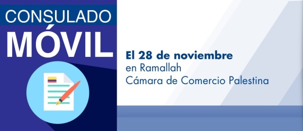 El Consulado de Colombia en Tel Aviv realizará el Consulado Móvil en Ramallah el 28 de noviembre 